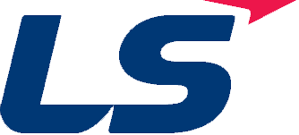 a blue and black logo