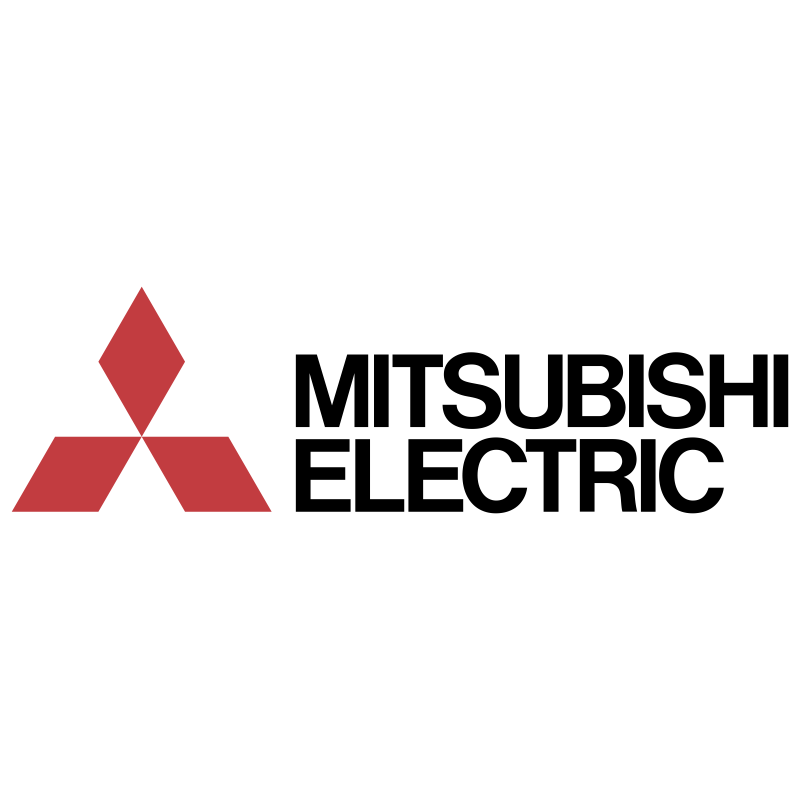 a red and black logo